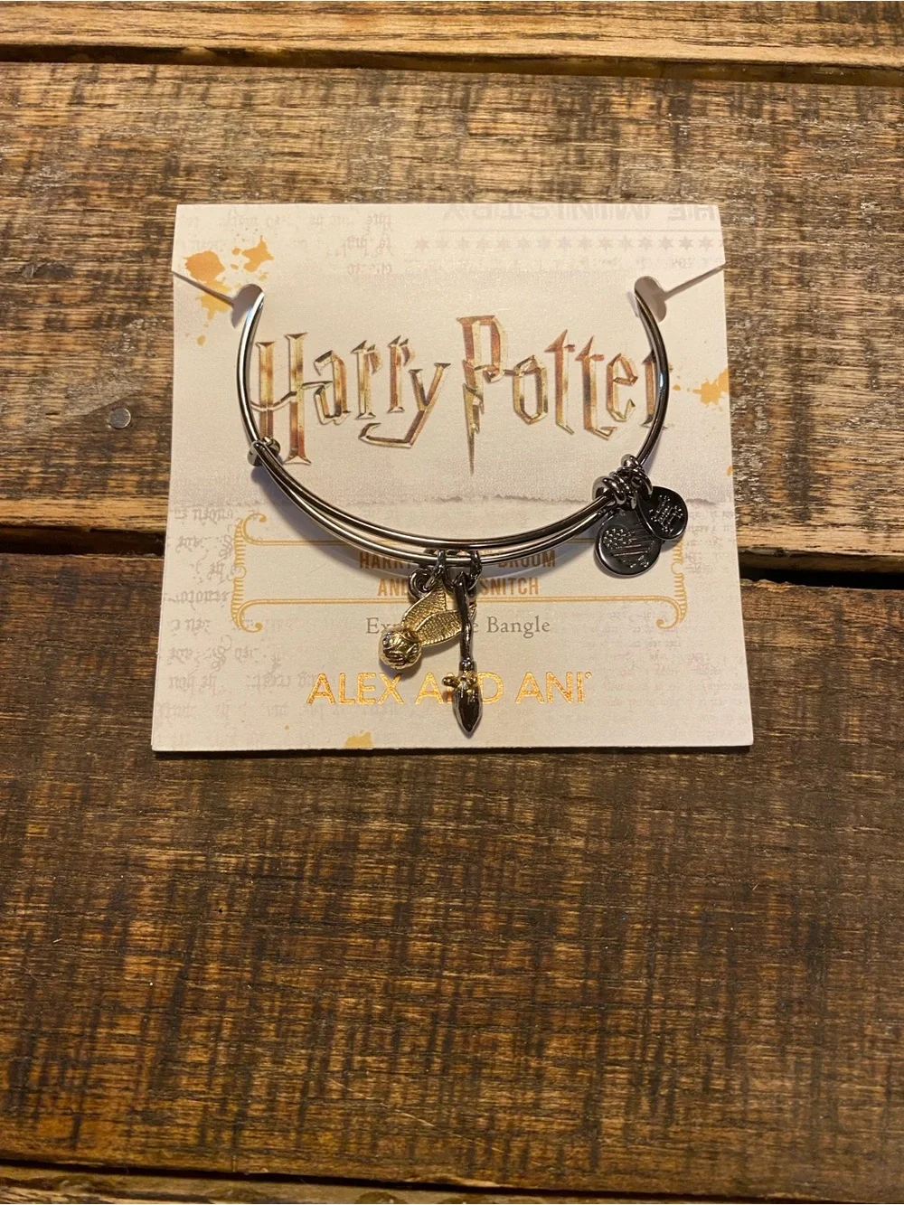 Alex and Ani Harry Potter “Broom and Golden Snitch” Bangle